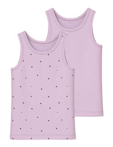 Name it mini Mädchen Nmftank Top 2P Hearts Noos, Winsome Orchid, Numeric_92 (2er Pack) von Name it mini