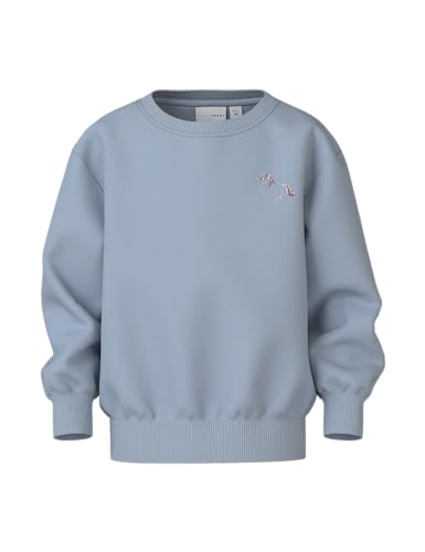 Name it mini Mädchen Nmfvallene Ls RLX Sweat Bru, Subdued Blue, 86 EU von Name it mini