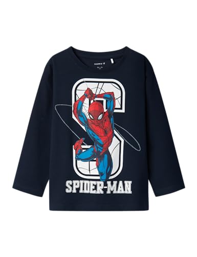 Name it mini Jungen Nmmnitin Spider Nreg Ls Top Noos Mar, Dark Sapphire, 110 EU von Name it mini