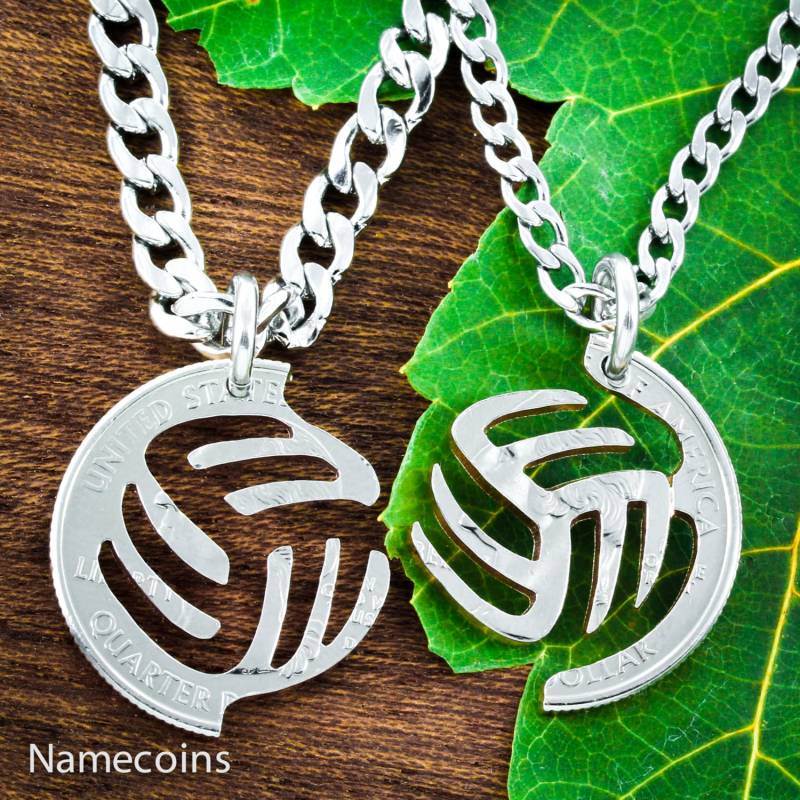 Beste Freund Halsketten, Bff Geschenke, Hand Cut Münze von NameCoins