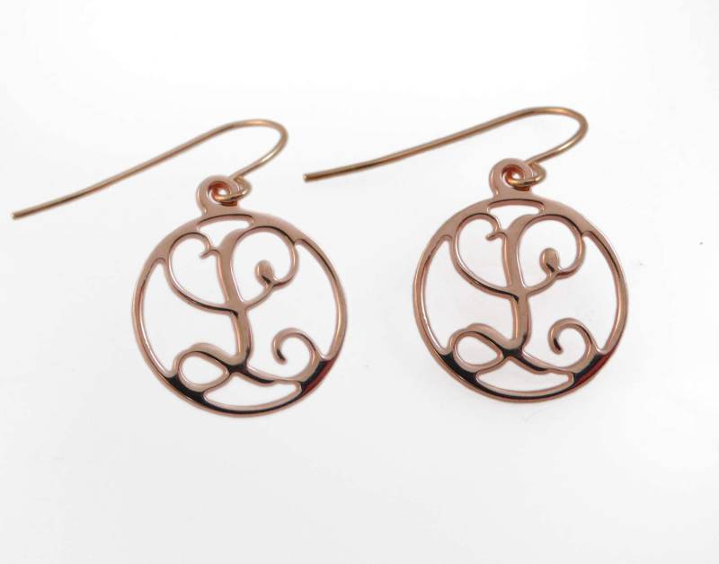 1 Initial Monogram Ohrringe. Goldfarbene Monogramm 6mm Personalisierte Schmuck 1 Initial Monogram Ohrringe. Goldfarbene Monogramm 6mm Personalisierte Schmuck von NameMyMonogram