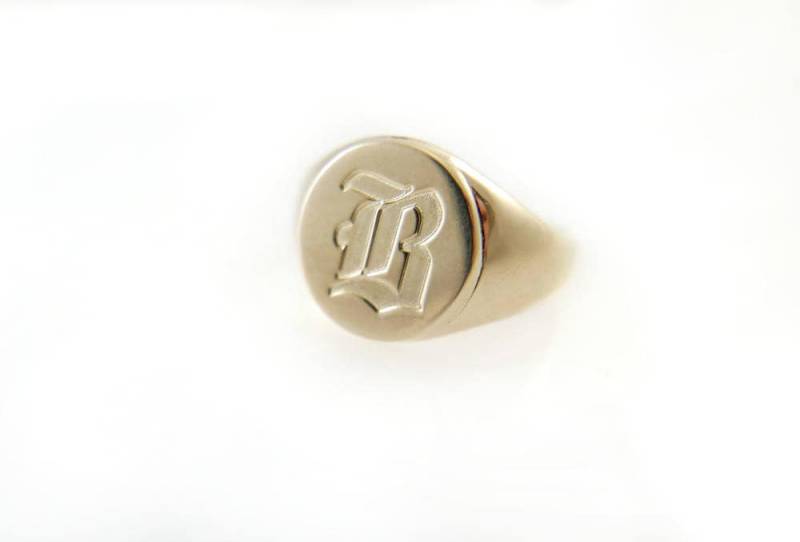 14K Pinky-Ring. Monogrammring. Unisex-Ring. Anfänglicher Klingelton. Geschenk Für Sie.siegelring. Personalisierter Ring. Personalisiertes von NameMyMonogram