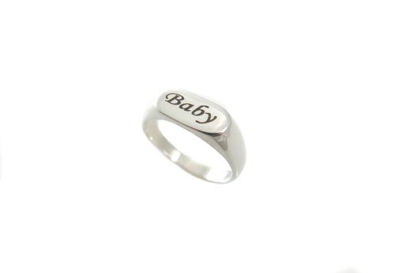 Monogrammring.namensring. Silber Initialen Ring. Personalisierter Wort Namensring.silber Siegelring. Gehämmert Personalisiert von NameMyMonogram