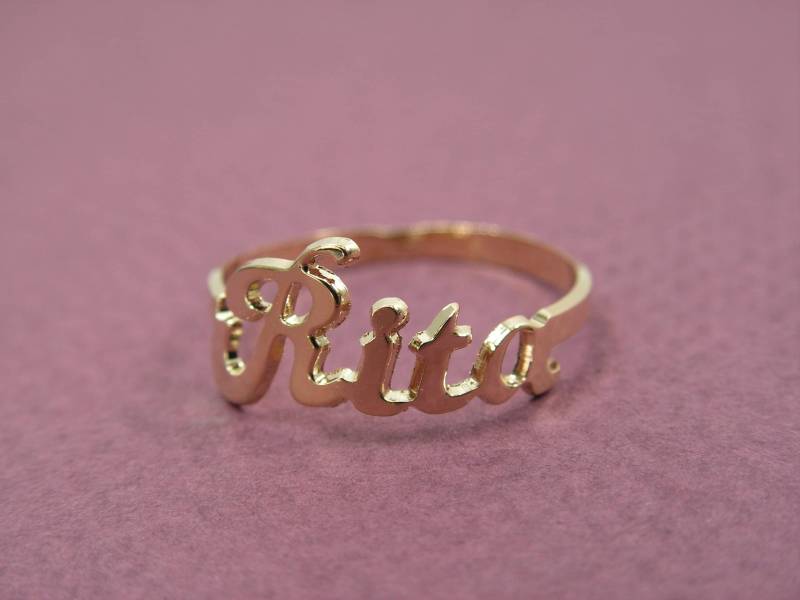 Namensring. Gold Gehämmert Ring. Männerring. Siegelring. Namensring Gold. Signet Unisex Für Männer Und Frauen. Geschenke von NameMyMonogram