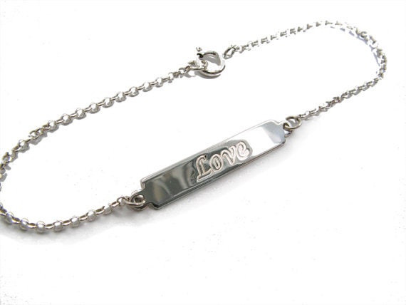 Personalisiertes Armband. Zitat-Armband. Liebesteller. Armband Aus Sterlingsilber. Geschenkideen Für Brautjungfern, Geburtstagsgeschenk von NameMyMonogram