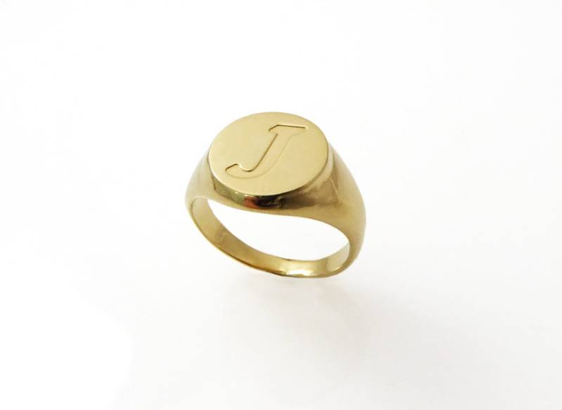 Pinky Ring. Monogramm Gehämmert Initialen Geschenk Für Sie.siegelring. Personalisierter Personalisiertes Geschenk. Silber von NameMyMonogram