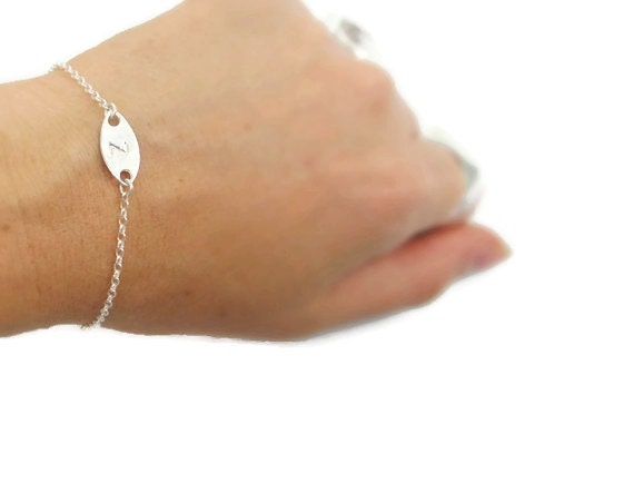 Silberarmband. Personalisiertes Anfangsarmband. Armband Aus Reinem Silber 925. Buchstaben Armband. Brautjungfer Geschenk. Geschenkideen von NameMyMonogram