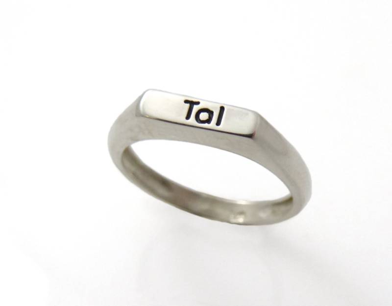 Silberner Namensring. Ring Aus Sterlingsilber. Personalisierter Wortring. Monogrammring. Namensschmuck von NameMyMonogram