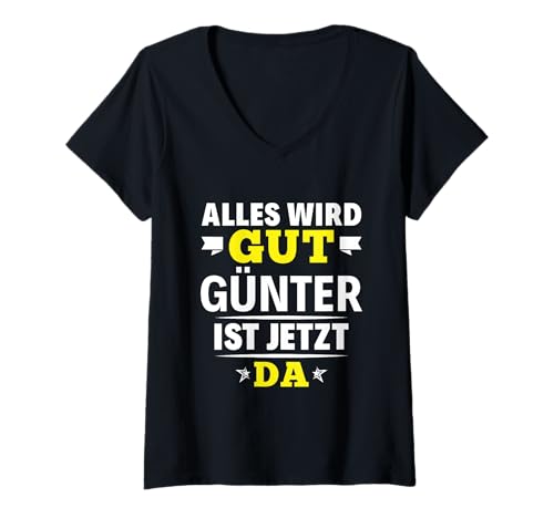 Damen Name Günter Ich Bin Günter T-Shirt mit V-Ausschnitt Damen Name Günter Ich Bin Günter T-Shirt mit V-Ausschnitt von Namen Geschenk Günter