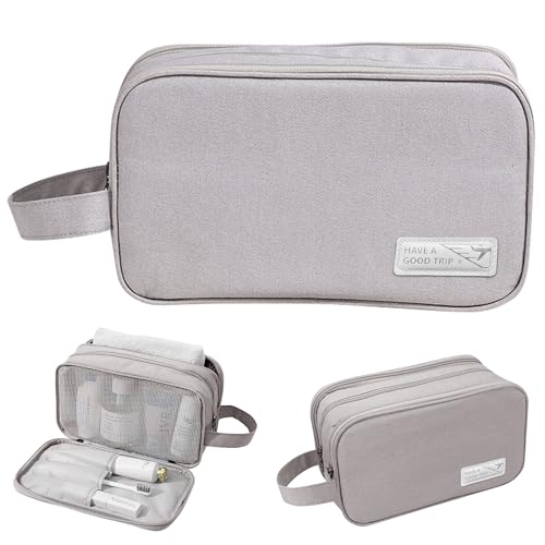 Namenand Kulturbeutel Herren & Damen,Premium Kosmetiktasche mit 3-Fach-Organizer,Wasserfester Rasierbeutel für Kulturzubehör,Ideal für Travel Essentials - Grau Namenand Kulturbeutel Herren & Damen,Premium Kosmetiktasche mit 3-Fach-Organizer,Wasserfester Rasierbeutel für Kulturzubehör,Ideal für Travel Essentials - Grau von Namenand