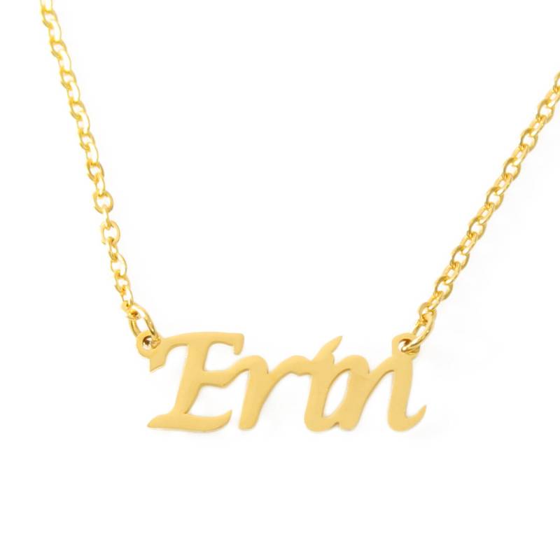 Erin - Gold Namenskette Personalisierte Schmuck Geschenk-Box & Bag Anhänger Kursiv Weihnachten Erin - Gold Namenskette Personalisierte Schmuck Geschenk-Box & Bag Anhänger Kursiv Weihnachten von Namenecklacedirect