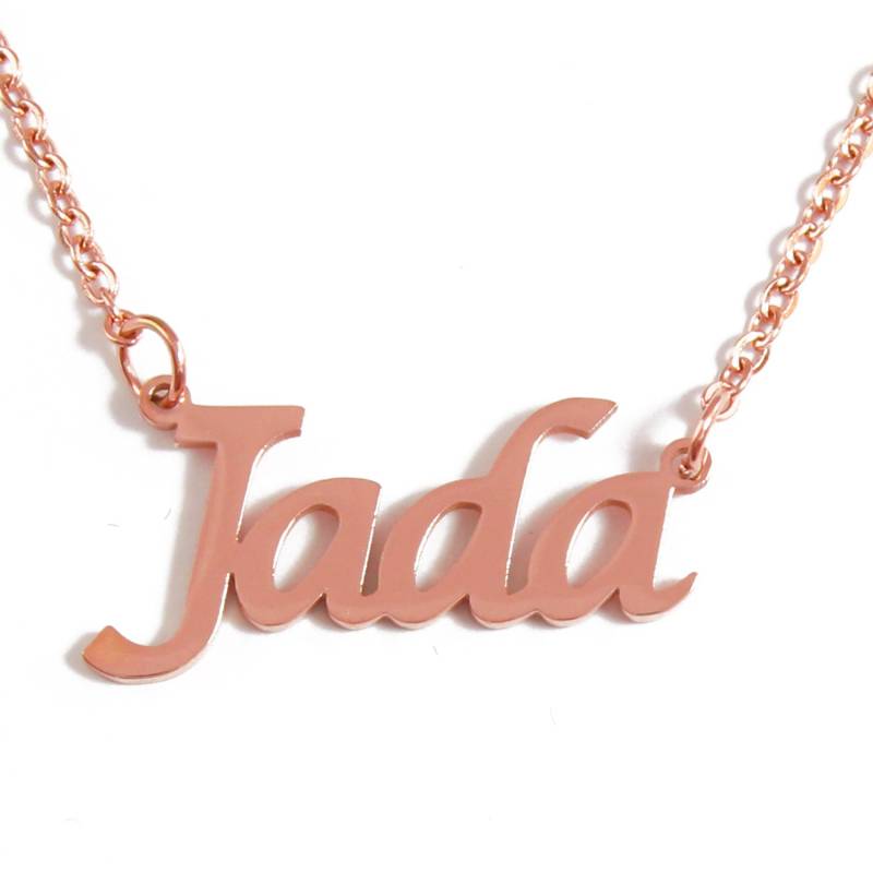 Jada - Personalisierte Namenskette 18K Rose Gold/Gold Vergoldet/Silber Ton Kostenlose Geschenk-Box & Bag Weihnachten Geschenke Für Sie Jada - Personalisierte Namenskette 18K Rose Gold/Gold Vergoldet/Silber Ton Kostenlose Geschenk-Box & Bag Weihnachten Geschenke Für Sie von Namenecklacedirect