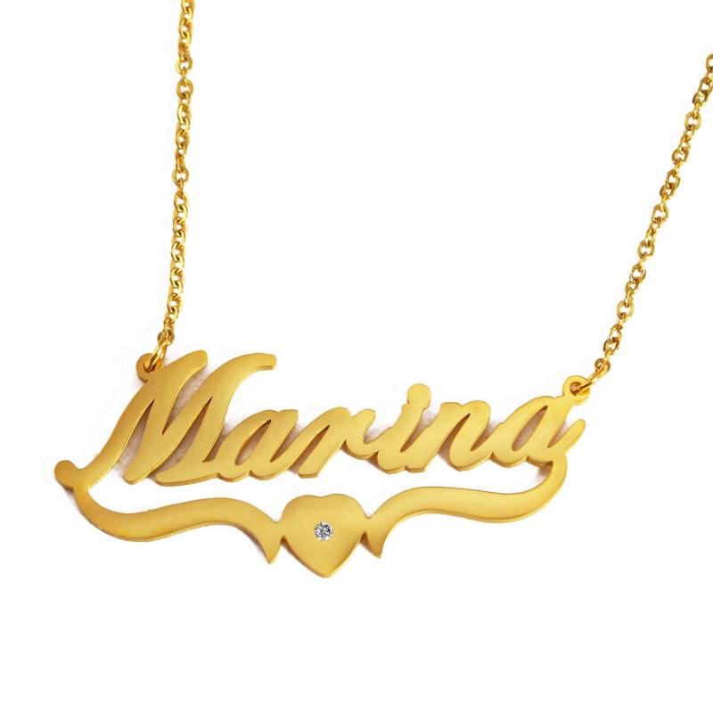 Marina Vergoldete Herz Namenskette Personalisiertes Monogramm Geschenke Für Sie Frau Freundin Verlobte Jahrestag Geburtstag Valentinstag Marina Vergoldete Herz Namenskette Personalisiertes Monogramm Geschenke Für Sie Frau Freundin Verlobte Jahrestag Geburtstag Valentinstag von Namenecklacedirect
