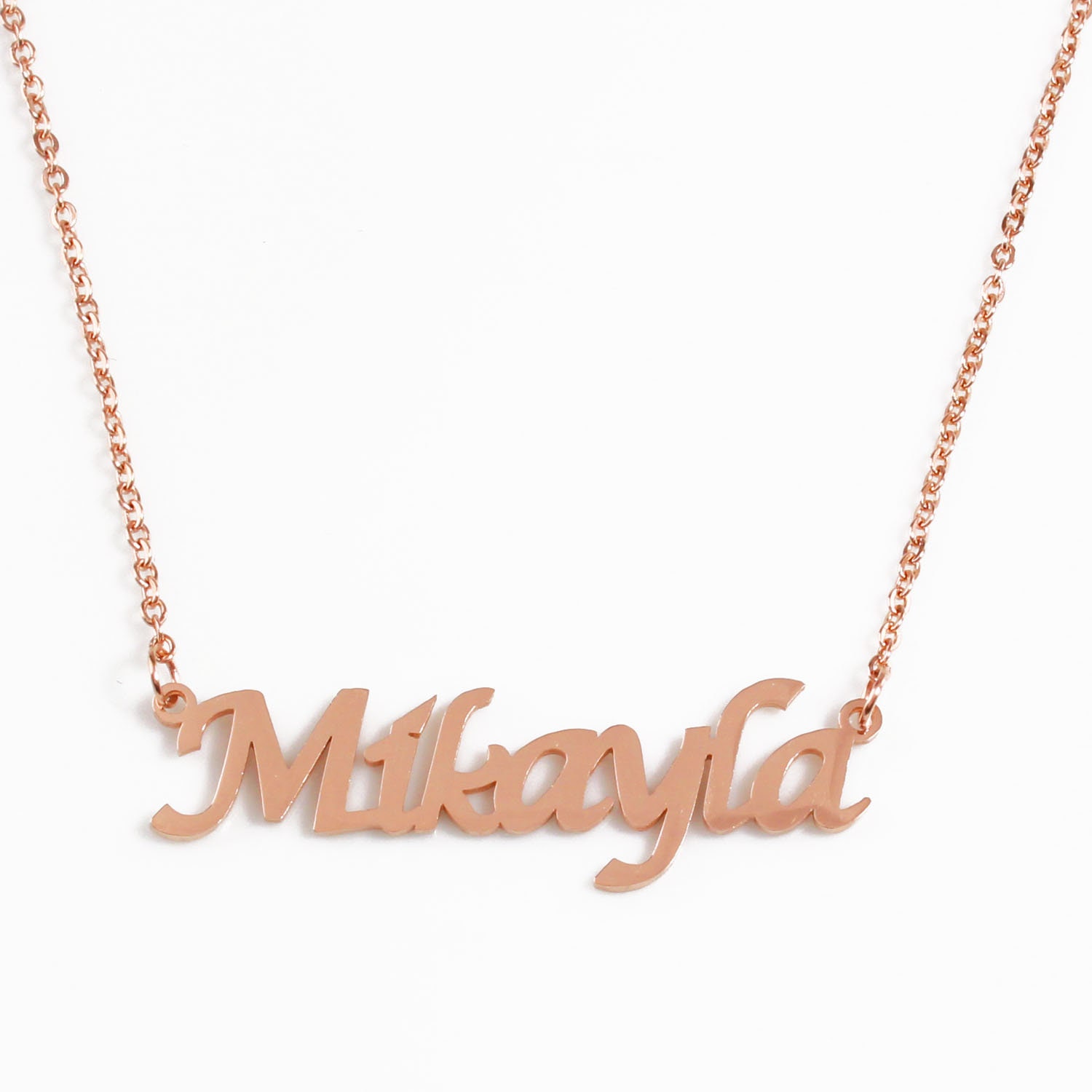 Mikayla - Rose Gold Personalisierte Namen Halskette Kostenlose Geschenk-Box & Tasche Mikayla - Rose Gold Personalisierte Namen Halskette Kostenlose Geschenk-Box & Tasche von Namenecklacedirect