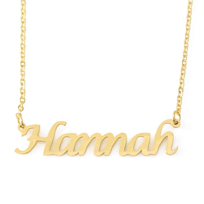 Name Halskette Hannah -18Ct Vergoldet-Geschenk-Box & Tasche - Personalisierte Benutzerdefinierte Halskette-Personalisierte Anhänger Name Halskette Hannah -18Ct Vergoldet-Geschenk-Box & Tasche - Personalisierte Benutzerdefinierte Halskette-Personalisierte Anhänger von Namenecklacedirect
