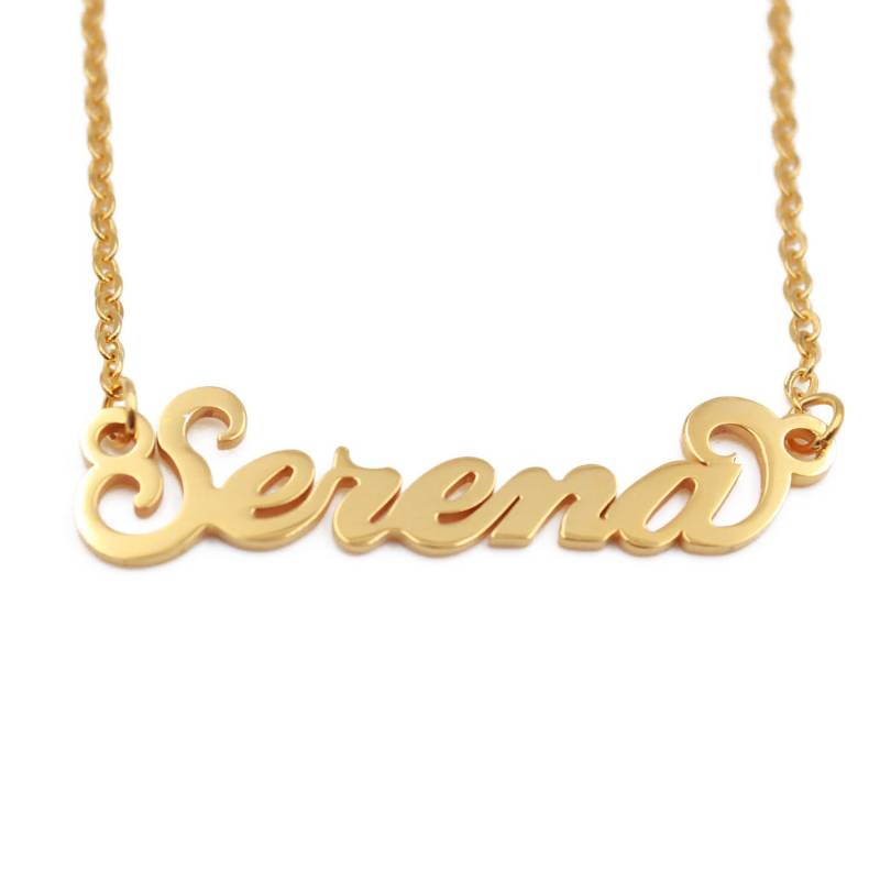 Serena - 18K Gold/Roségold Weißgold Überzogene Personalisierte Namenskette Kostenlose Geschenkbox & Tasche Inklusive Geburtstagsweihnachtsgeschenke Serena - 18K Gold/Roségold Weißgold Überzogene Personalisierte Namenskette Kostenlose Geschenkbox & Tasche Inklusive Geburtstagsweihnachtsgeschenke von Namenecklacedirect