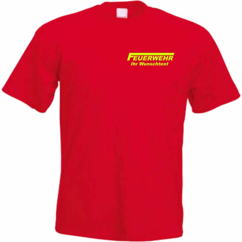 T-Shirt Herren - Feuerwehr Personalisiert Wunschtext Wunschname Party Funshirt Fasching Freizeit Geburtstag Fussball von Namensaufkleber