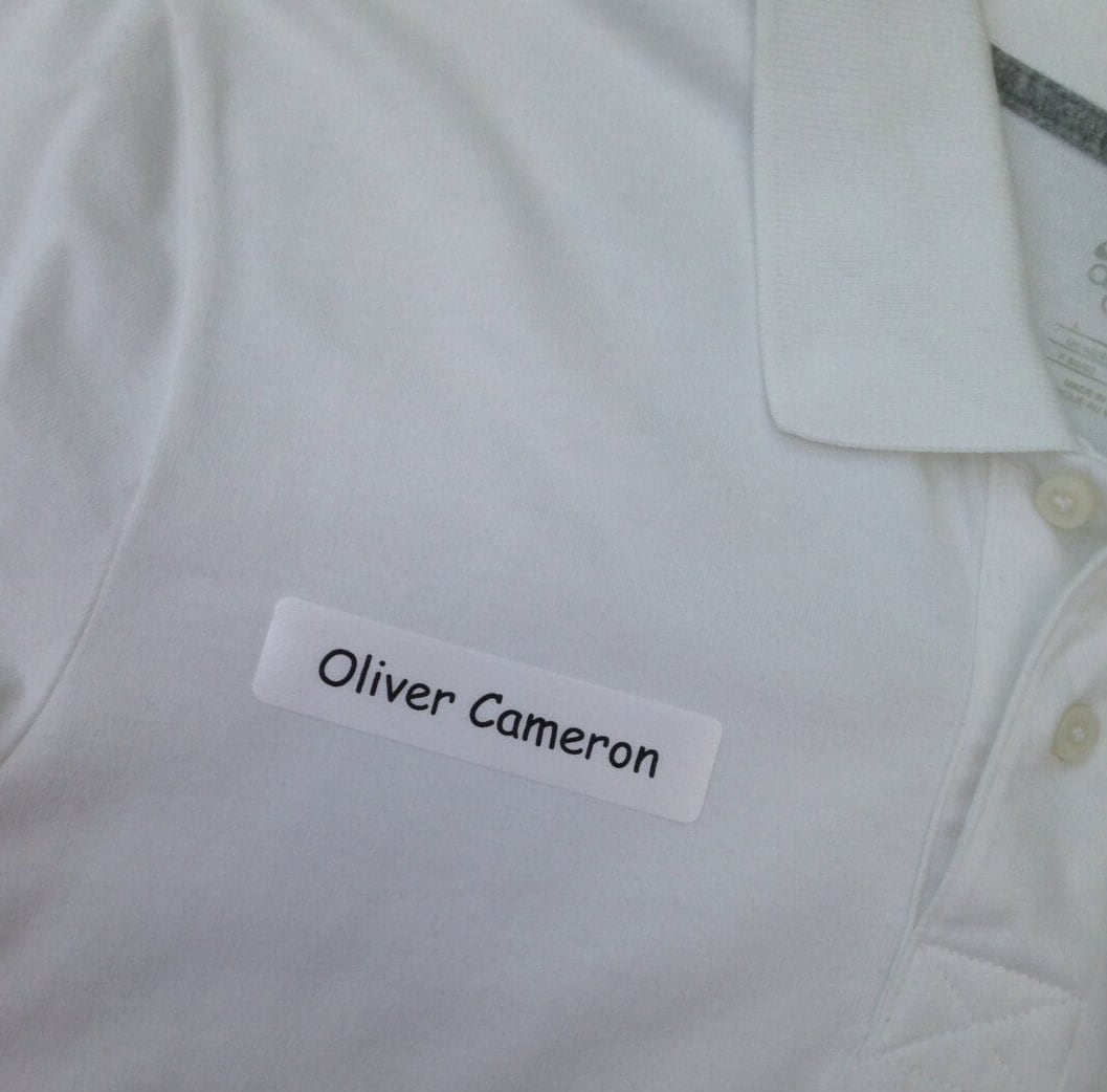 Großer I.d. Bänder Vorgeschnittene Name Labels/Tags Zum Aufbügeln Schuluniform Satinstoff Großer I.d. Bänder Vorgeschnittene Name Labels/Tags Zum Aufbügeln Schuluniform Satinstoff von NametapeExpress