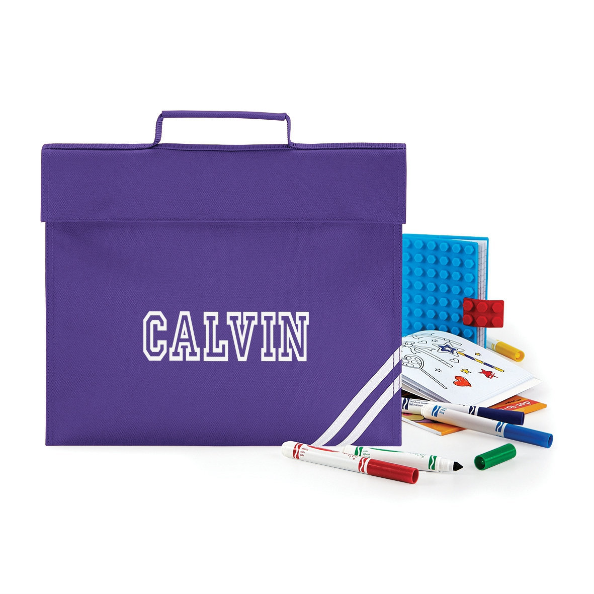 Personalisierte Büchertasche Mit Namen Bedruckt, Diese Personalisierten Buchtaschen Sind Perfekt Für Die Schule - Lila Personalisierte Büchertasche Mit Namen Bedruckt, Diese Personalisierten Buchtaschen Sind Perfekt Für Die Schule - Lila von NametapeExpress