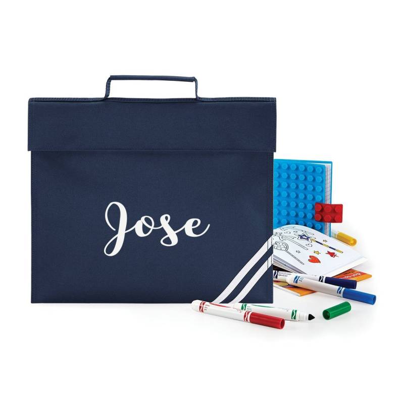 Personalisierte Büchertasche Mit Namen Bedruckt, Diese Personalisierten Büchertaschen Sind Perfekt Für Die Schule - Marineblau Personalisierte Büchertasche Mit Namen Bedruckt, Diese Personalisierten Büchertaschen Sind Perfekt Für Die Schule - Marineblau von NametapeExpress