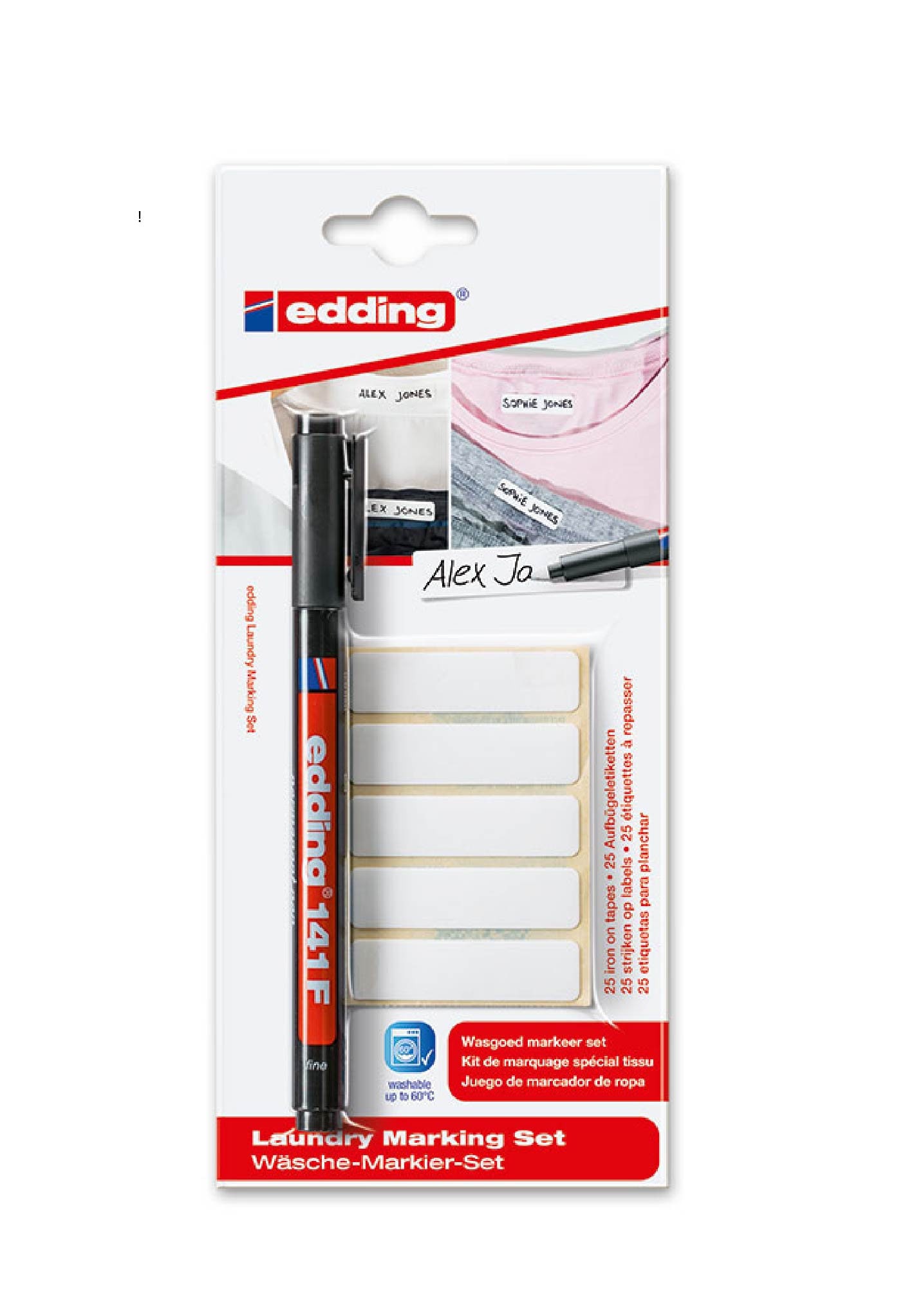 Wäscheset - Inklusive Edding Wäsche Permanent Stoffmarkierer Stift & Blank Bügelnametape Perfekt Für Schuluniformen, Pflegeheime Etc Wäscheset - Inklusive Edding Wäsche Permanent Stoffmarkierer Stift & Blank Bügelnametape Perfekt Für Schuluniformen, Pflegeheime Etc von NametapeExpress