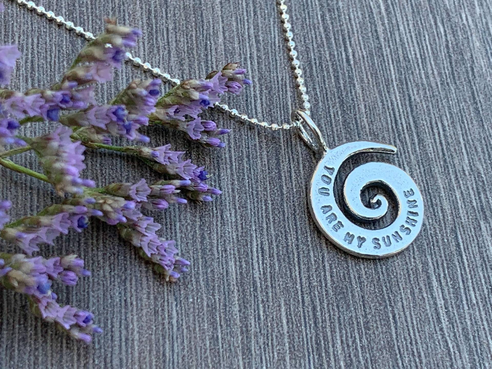 You Are My Sunshine Sterlingsilber Halskette Inspirierendes Tochter Geschenk von NamiCharms