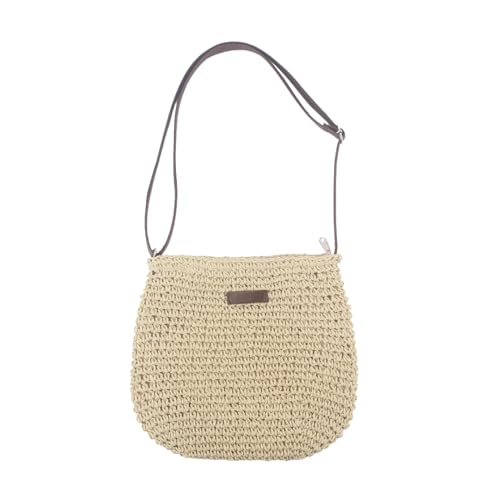 Namzi 1 x beige gewebte Tasche, niedliche Strohtasche, stilvolle gewebte Tasche für den täglichen Gebrauch, Freizeit von Namzi