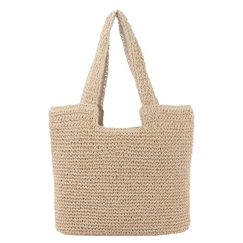 Namzi 1 x beige gewebte Tasche, niedliche Strohtasche, stilvolle gewebte Tasche für tägliche Ausflüge, lässige Spaziergänge von Namzi