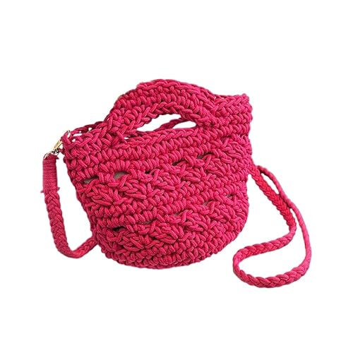 Namzi 1 x gewebte Tasche, rosa, niedliche Stroh-Umhängetasche, stilvolle gewebte Tragetasche für tägliche Besorgungen, lässige Spaziergänge Namzi 1 x gewebte Tasche, rosa, niedliche Stroh-Umhängetasche, stilvolle gewebte Tragetasche für tägliche Besorgungen, lässige Spaziergänge von Namzi