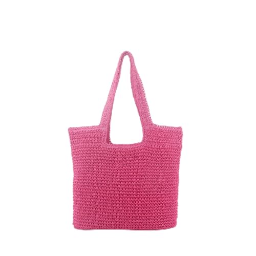 Namzi 1 x rosafarbene Tragetasche, niedliche Strohtasche, stilvolle gewebte Tasche für tägliche Ausflüge, lässige Spaziergänge von Namzi