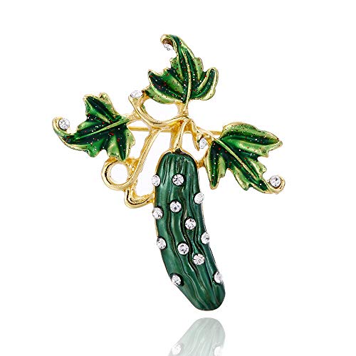 Namzi 2 Broschen für Frauen Obst und Blumen Emaille Ansteckbrosche Kirsche Heidelbeere Erdbeere Tropfen Öl Brosche C06 von Namzi