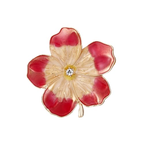 Namzi 2 Broschen für Frauen Obst und Blumen Emaille Ansteckbrosche Kirsche Heidelbeere Erdbeere Tropfen Öl Brosche C09 von Namzi