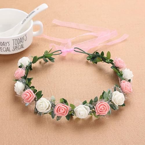 Namzi Blumenstirnbänder für Damen, Braut, Blumenkrone für Hochzeit, Party, Zubehör, Blumengirlanden, Krone, Haarkranz, florale Stirnbänder - A09 Namzi Blumenstirnbänder für Damen, Braut, Blumenkrone für Hochzeit, Party, Zubehör, Blumengirlanden, Krone, Haarkranz, florale Stirnbänder - A09 von Namzi