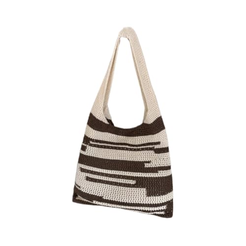Namzi Braune Webtasche, 1 Stück, gestrickte gewebte Tasche, stilvolles strukturiertes Design, perfekt für den täglichen Ausflug, Markt von Namzi