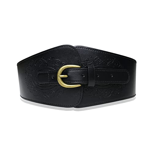 Namzi Damen Schwarz Leder Korsett Gürtel Dicker Taillenmieder Gürtel mit verstellbarer Schnürung Breiter Taillentrainer für Körper, Schwarz, Adjust from 30-36 inches / 76-92 CM Namzi Damen Schwarz Leder Korsett Gürtel Dicker Taillenmieder Gürtel mit verstellbarer Schnürung Breiter Taillentrainer für Körper, Schwarz, Adjust from 30-36 inches / 76-92 CM von Namzi
