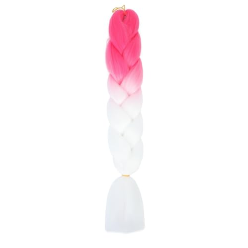 Namzi Flechthaarverlängerungen für Damen, 3 Packungen, 100 g/Packung, 61 cm, hohe Temperatur, Kunsthaar zum Flechten von Zöpfen, Rose zu Weiß, 3 Packungen Namzi Flechthaarverlängerungen für Damen, 3 Packungen, 100 g/Packung, 61 cm, hohe Temperatur, Kunsthaar zum Flechten von Zöpfen, Rose zu Weiß, 3 Packungen von Namzi