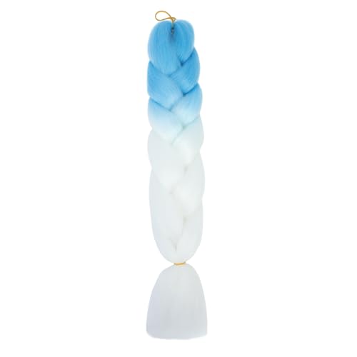 Namzi Flechthaarverlängerungen für Damen, 3 Packungen, 100 g/Packung, 61 cm, hohe Temperatur, synthetisches Flechthaar für gedrehte Häkelzöpfe, Blau bis Weiß, 3 Packungen Namzi Flechthaarverlängerungen für Damen, 3 Packungen, 100 g/Packung, 61 cm, hohe Temperatur, synthetisches Flechthaar für gedrehte Häkelzöpfe, Blau bis Weiß, 3 Packungen von Namzi