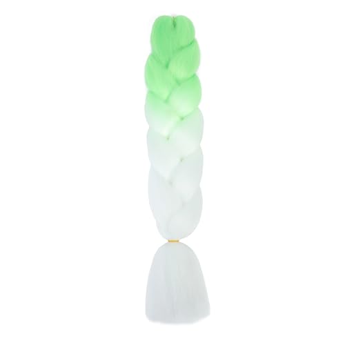 Namzi Flechthaarverlängerungen für Damen, 3 Packungen, 100 g/Packung, 61 cm, hohe Temperatur, synthetisches Flechthaar für gedrehte Häkelzöpfe, fluoreszierendes Grün bis Weiß Namzi Flechthaarverlängerungen für Damen, 3 Packungen, 100 g/Packung, 61 cm, hohe Temperatur, synthetisches Flechthaar für gedrehte Häkelzöpfe, fluoreszierendes Grün bis Weiß von Namzi