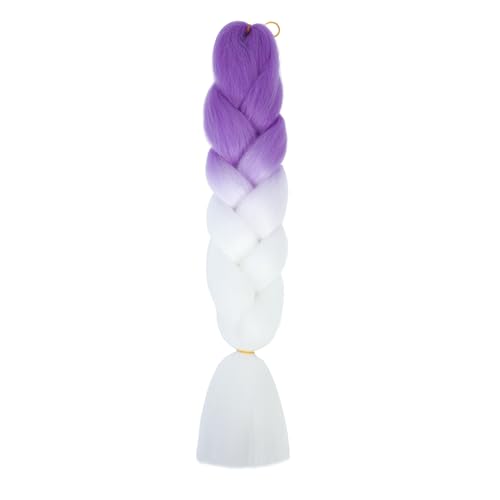 Namzi Flechthaarverlängerungen für Damen, 6 Packungen, 100 g/Packung, 61 cm, hohe Temperatur, Kunsthaar, Flechthaar für gedrehte Häkelzöpfe, Violett bis Weiß Namzi Flechthaarverlängerungen für Damen, 6 Packungen, 100 g/Packung, 61 cm, hohe Temperatur, Kunsthaar, Flechthaar für gedrehte Häkelzöpfe, Violett bis Weiß von Namzi