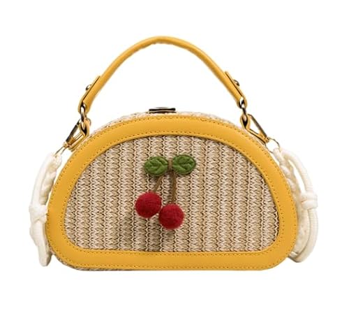 Namzi Gelbe gewebte Tasche, 1 Stück, niedliche Umhängetasche, stilvolles gewebtes Design, perfekt für tägliche Läufe von Namzi