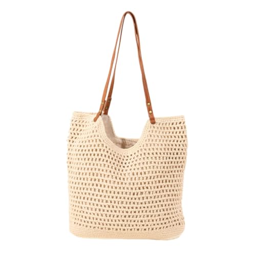 Namzi Gewebte Tasche, 1 Stück, groß, Baumwollfaden, Strandtasche, gehäkelte, ausgehöhlte Schultertasche, stilvoll für Ausflüge am Meer, Freizeitausflüge Namzi Gewebte Tasche, 1 Stück, groß, Baumwollfaden, Strandtasche, gehäkelte, ausgehöhlte Schultertasche, stilvoll für Ausflüge am Meer, Freizeitausflüge von Namzi
