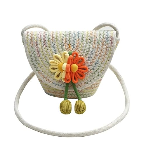 Namzi Gewebte Tasche, 1 Stück, mehrfarbig, niedliche Blumen-Akzente, Umhängetasche, kleine gewebte Tasche für Freizeitausflüge, den täglichen Gebrauch Namzi Gewebte Tasche, 1 Stück, mehrfarbig, niedliche Blumen-Akzente, Umhängetasche, kleine gewebte Tasche für Freizeitausflüge, den täglichen Gebrauch von Namzi