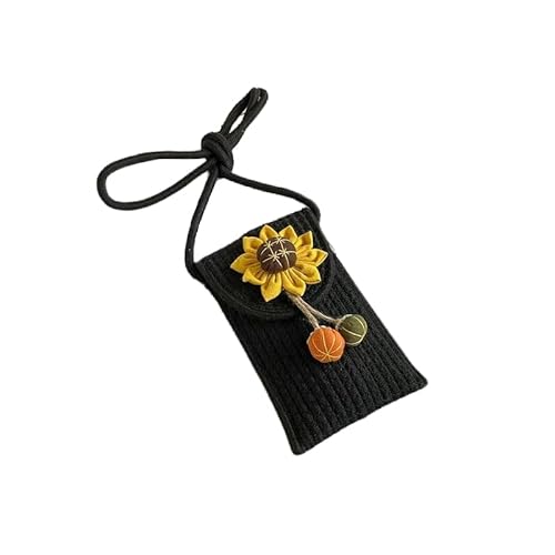 Namzi Gewebte Taschen, 1 Stück, schwarz, Blumen-Akzent, niedliche handgewebte Tragetasche, stilvoll für tägliche Ausflüge, lässige Looks Namzi Gewebte Taschen, 1 Stück, schwarz, Blumen-Akzent, niedliche handgewebte Tragetasche, stilvoll für tägliche Ausflüge, lässige Looks von Namzi