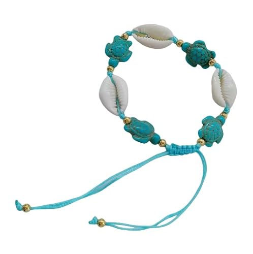 Namzi Gewebtes Muschel-Armband, Fußkettchen für Damen, Boho-Fußkettchen, Armband, Strandfußschmuck für Party (Stil D) von Namzi