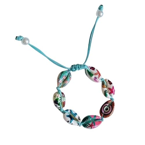Namzi Gewebtes Muschel-Armband, Fußkettchen für Damen, Boho-Fußkettchen, Armband, Strandfußschmuck für Party (Stil M) von Namzi