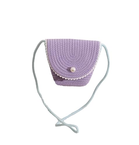 Namzi Grün-violette gewebte Tasche, 1 Stück, niedliche Umhängetasche, Strohtasche mit Farbblock-Flip-Perlen, stilvolles gewebtes Design für den täglichen Gebrauch von Namzi