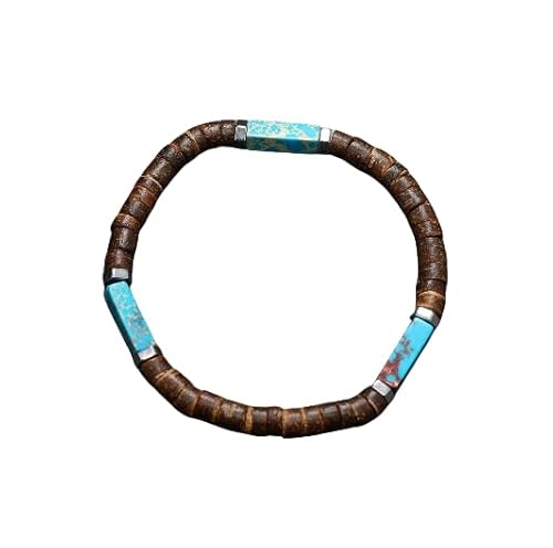 Namzi Handgefertigtes Kokosnussschalen-Perlenarmband zum Stapeln, handgefertigtes geflochtenes gewebtes verstellbares Armband für Damen und Herren - K Namzi Handgefertigtes Kokosnussschalen-Perlenarmband zum Stapeln, handgefertigtes geflochtenes gewebtes verstellbares Armband für Damen und Herren - K von Namzi