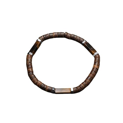 Namzi Handgefertigtes Kokosnussschalen-Perlenarmband zum Stapeln, handgefertigtes geflochtenes gewebtes verstellbares Armband für Damen und Herren - S von Namzi