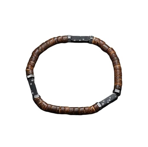 Namzi Handgefertigtes Kokosnussschalen-Perlenarmband zum Stapeln, handgefertigtes geflochtenes gewebtes verstellbares Armband für Damen und Herren von Namzi