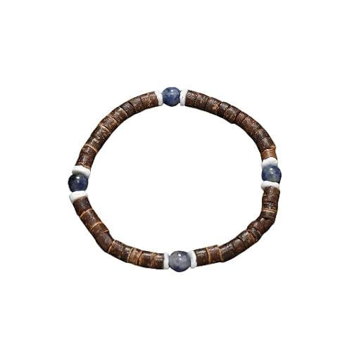 Namzi Handgefertigtes Kokosnussschalen-Perlenarmband zum Stapeln, handgefertigtes geflochtenes gewebtes verstellbares Armband für Damen und Herren von Namzi